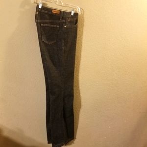 Eddie Bauer Womens Blue Jeans Natural Bootcut Raw Hem Size 6R